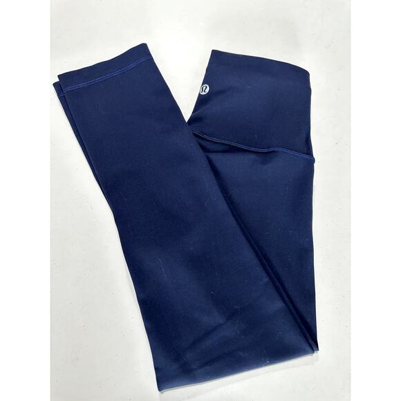 Lululemon Wunder Train High-Rise Crop 21" Size 2 Navy Blue - Picture 8 of 9